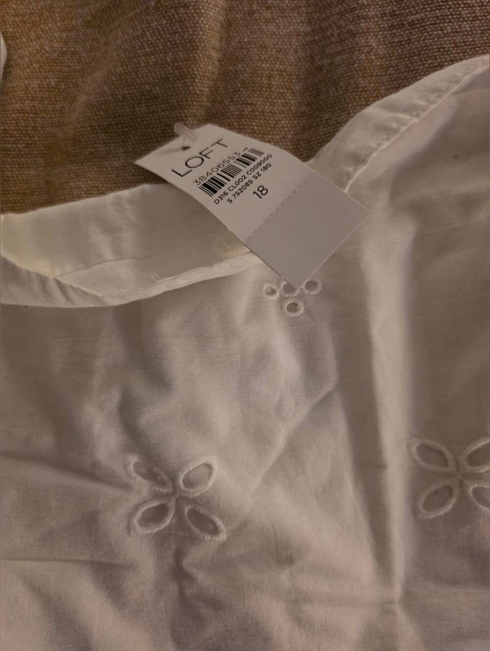 LOFT White Eyelet Cotton Dress - Picture 2 of 3